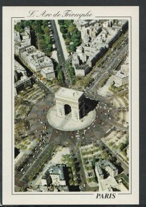 France Postcard - Aerial View of L'Arc De Triomphe, Paris   RR6191