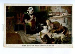 176257 Highland Breakfast BORZOI by Edwin LANDSEER Vintage PC