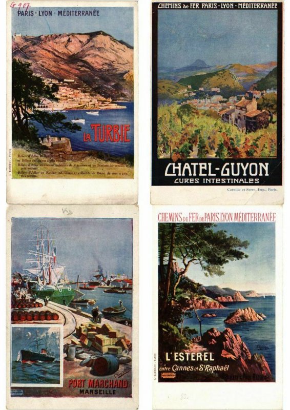 PUBLICITÉ ADVERTISING TRAINS, CHEMIN DE FER POSTER STYLE 28 CPA (L2734)