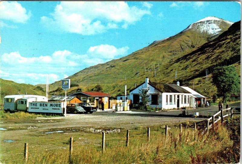 Crianlarich, Scotland BEN MORE RESTAURANT Gas Station~Roadside 1973 4X6 Postcard