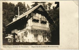 CPA carte photo BAGNERES-de-LUCHON Avenue de Vénasque Villa Diana (809660)