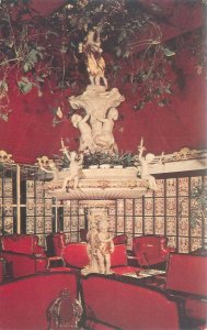 Clearwater Florida Kapok Tree Inn Red Lounge French Love Seats Statuary Postcard