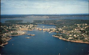 South Bristol ME Aerial View 1950s Postcard