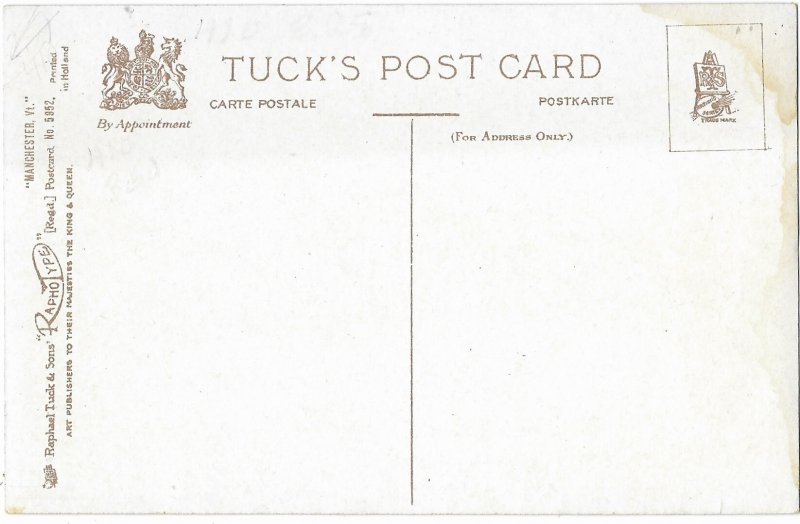 Man Enjoying Downers Glen Manchester Vermont Tuck's Post Card