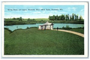 1928 Spring House Lagoon Waukesha Moor Mud Baths Waukesha Wisconsin WI Postcard