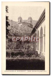 Old Postcard Chartreuse Montrieux Garden inside the large cloister