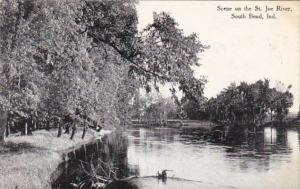 Indiana South Bend Scene On St Joe River