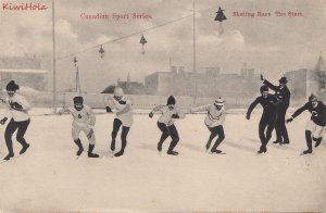 Postcard Canada Sport Series Skating Race The Start