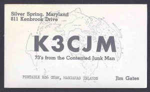 1961 HAM OPERATOR CALL LETTERS, SILVER SPRINGS MD