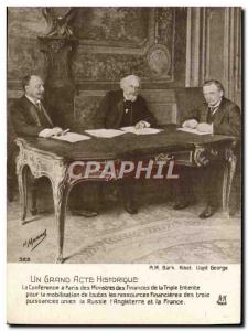 Old Postcard Conference in Paris of finance ministers Triple Entente