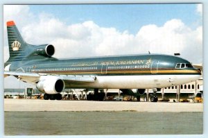 Airplane ROYAL JORDANIAN AIRLINE at Airport  4x6 Postcard