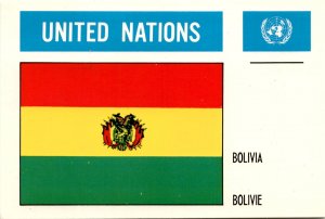 United Nations, Bolivia, international organization, founded 1945, Postcard