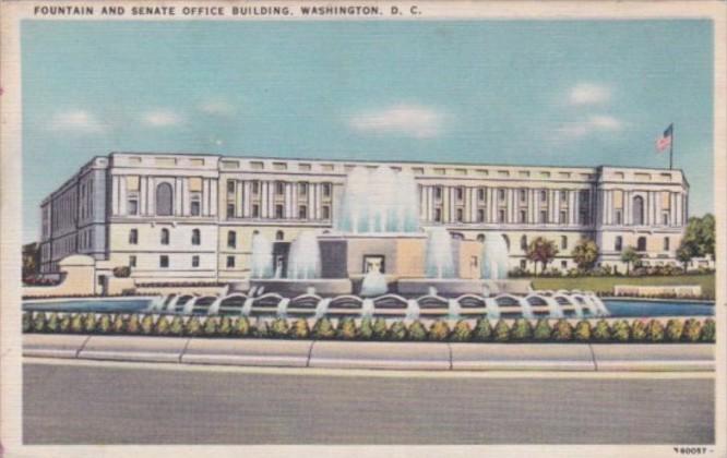 Fountain and Senate Office Building Washington D C