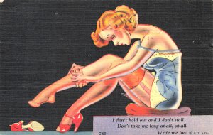 Curt Teich I don't hold out & I don't stall, C-50  Linen Post Card