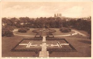 BR39690 York the minster and hotel gardens from royal station hotel england