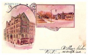 Postcard BUILDING SCENE Albany New York NY AP7495