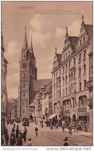 Germany Nuernberg Koenigstrasse mit St Lorenzkirche