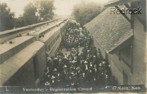 NE, O'Neil, Nebraska, Railroad Depot, T.E. Haldorson, No. L, RPPC