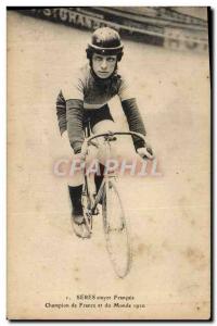 Old Postcard Velo Cycle Cycling Seres Stayer French Champion of France and th...