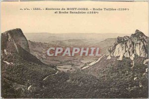 Old Postcard Surroundings Mont Dore Roche and Roche Tuiliere Sanadoire