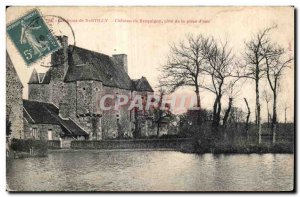 Old Postcard surroundings sartilly Brequigny chateau rating the water Piece