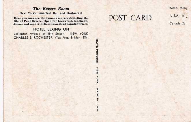 The Revere Room Restaurant - Hotel Lexington NYC, New York City - WB