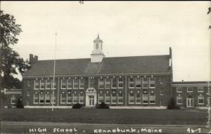 Kennebunk ME High School c1940s Real Photo Postcard