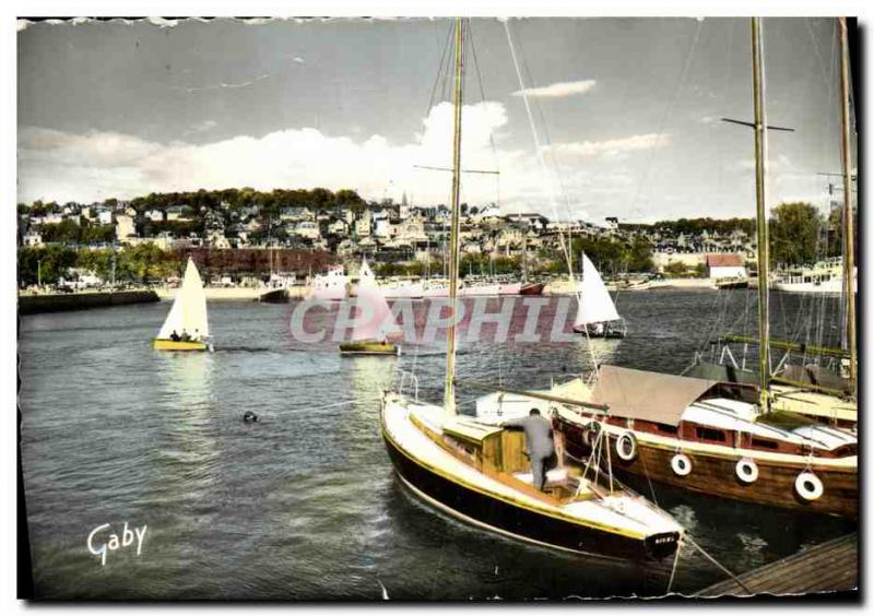 Modern Postcard Deauville Beach Fleurie The Basin Yachts