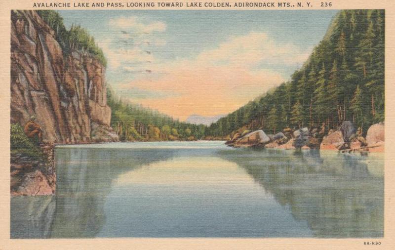 Avalanche Lake & Pass looking toward Lake Colden Adirondacks New York pm 1941