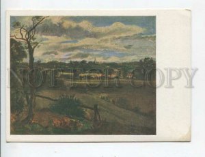 434108 John Constable landscape 1935 year russian IZOGIZ postcard