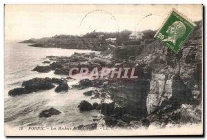 Old Postcard Pornic Rocks Gourmalon