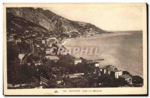 Old Postcard Menton Garavan View On