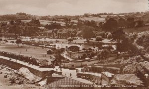 Goodrington Park Boating Lake Paignton Dorset Real Photo Postcard