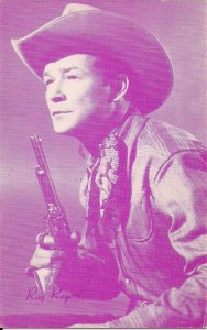 ARCADE CARD, Cowboy Star Roy Rogers w Pistol, TV, 1960s Repro?