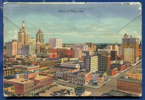 Tulsa Oklahoma linen postcard Folder 