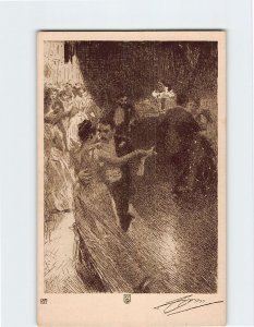 Postcard The Waltz By Anders L. Zorn Art Institute Of Chicago Illinois USA