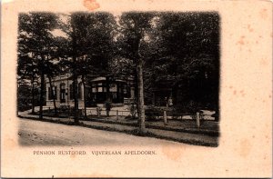 Netherlands Pension Rustoord Vijverlaan Apeldoorn Vintage Postcard 09.78