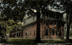 Burlington NJ Masonic Home of New Jersey Masons Fraternal c1910 Postcard
