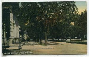 Green Street Scene Augusta Georgia 1910c postcard