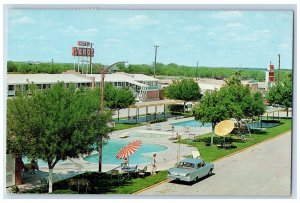 c1960's Two Pool Sands Motor Hotel Laredo Texas TX Vintage Posted Postcard 