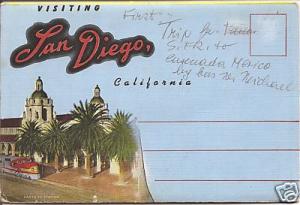 SAN DIEGO, CALIFORNIA 1930's SOUVENIR PHOTO FOLDER