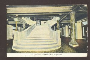 FORT WAYNE INDIANA COUNTY COURT HOUSE INTERIOR VINTAGE POSTCARD 1909