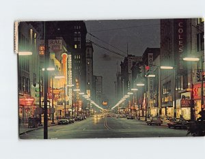 M-215650 Downtown Euclid Avenue Night View of Cleveland Ohio ISA