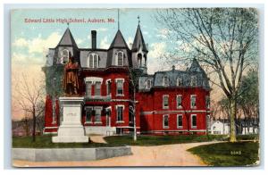 Postcard Edward Little High School, Auburn, Maine ME 1915 H4