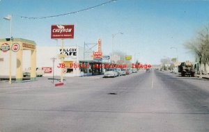 AZ, Willcox, Arizona, Highway 86 Business Section, Chevron Gas Station, 50s Cars