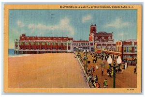 Asbury Park New Jersey Postcard Convention Hall 77th Avenue Pavilion 1957 Posted