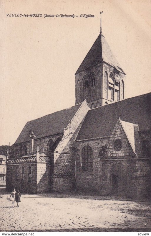 VEULES-LES-ROSES, Seine Maritime, France, 1900-1910s; L'Eglise