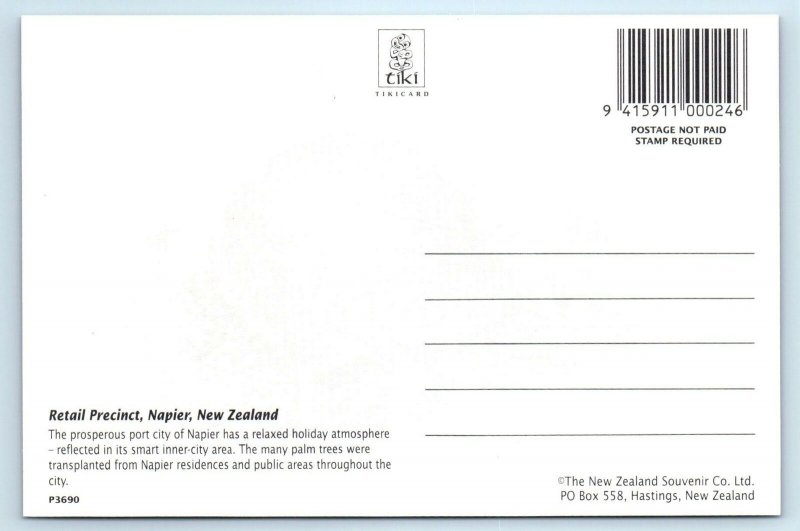 2 - 4x6 Postcards NAPIER, NEW ZEALAND Retail Precinct & Port of Napier