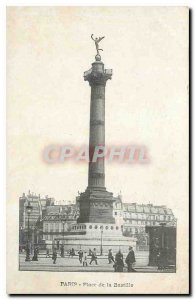 Old Postcard Paris Bastille Square