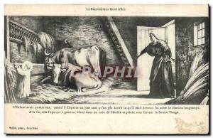 Old Postcard The cure to Blessed & # 39Ars Old Postcard (cow Jesus Virgin)